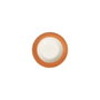 Hermia Orila Costa Juego de Cena de Porcelana 24 Piezas Blanco y Naranja